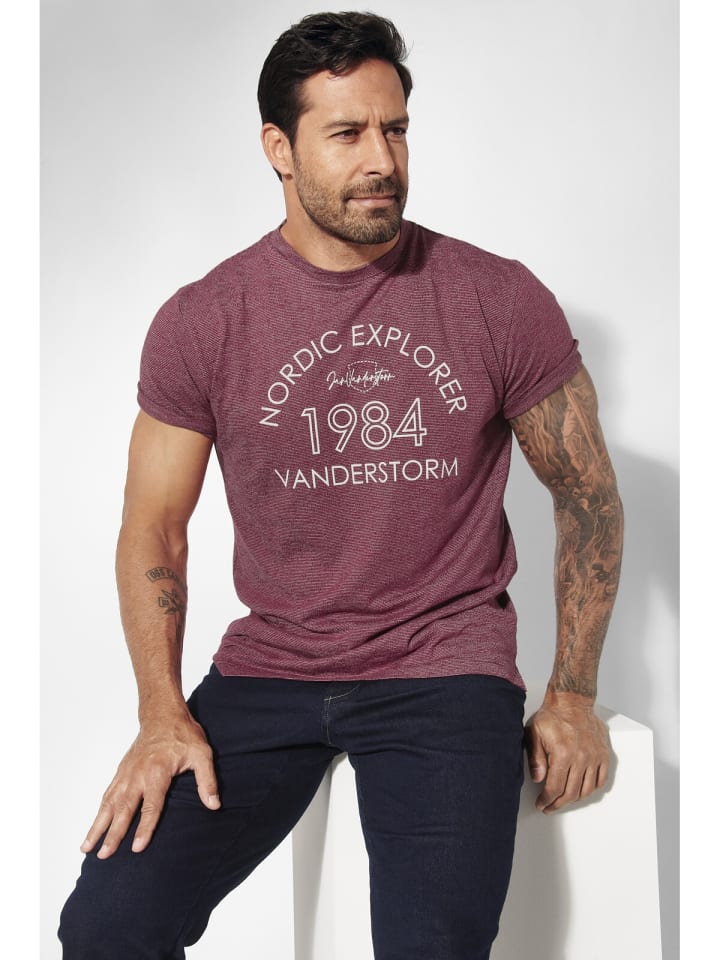 Jan Vanderstorm T-Shirt KERLOVAN in dunkelrot günstig kaufen