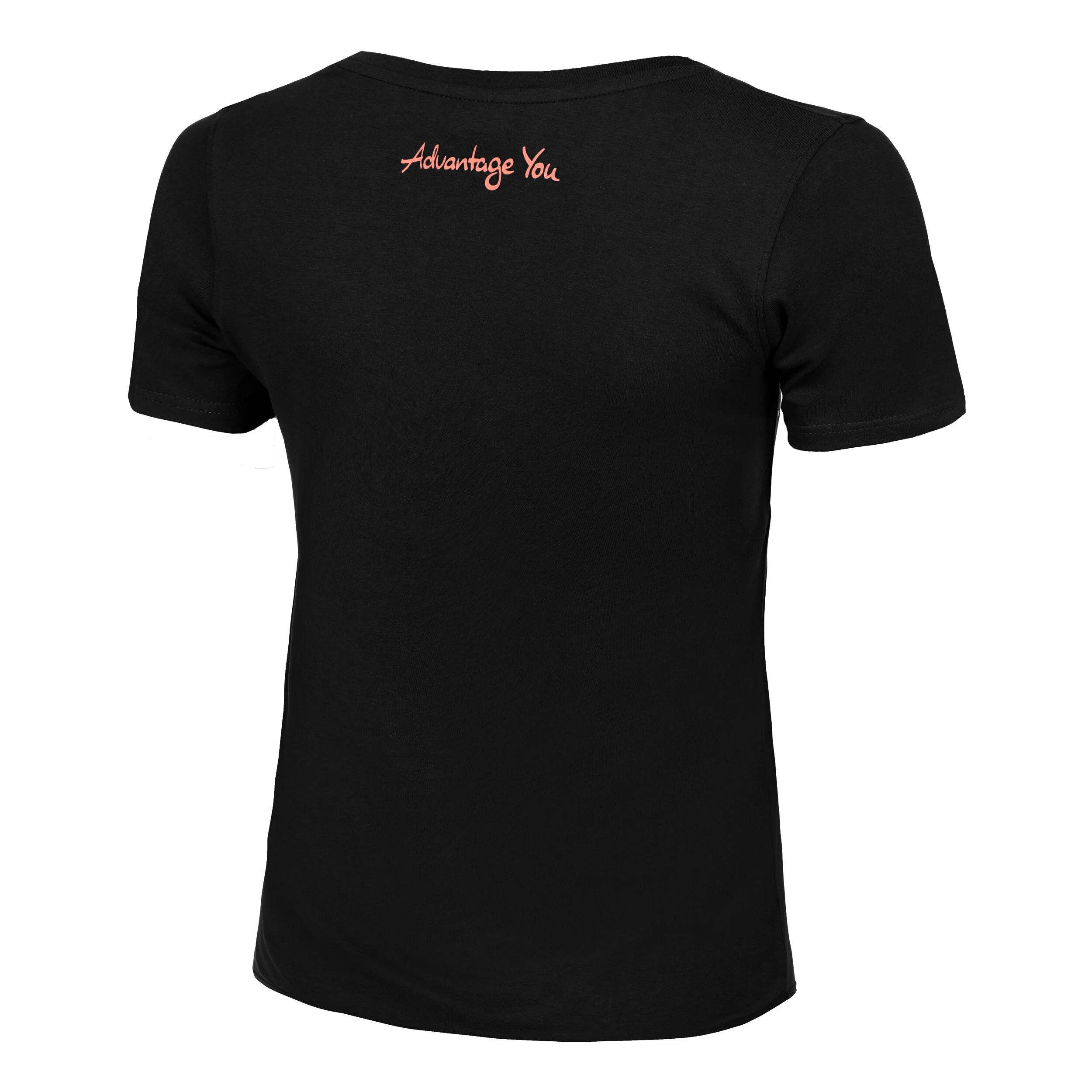 Basic Cotton T-Shirt Damen - Schwarz, Apricot