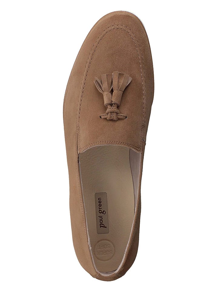 Paul Green Leder-Slipper  in Hellbraun günstig kaufen