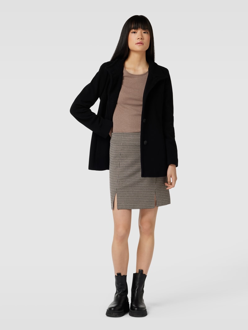 Longsleeve mit Rundhalsausschnitt in taupe meliert