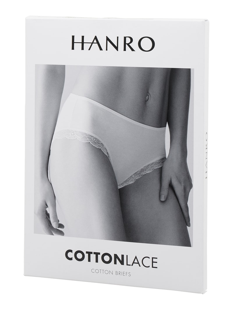 Slip mit Stretch-Anteil Modell 'Cotton Lace' in schwarz