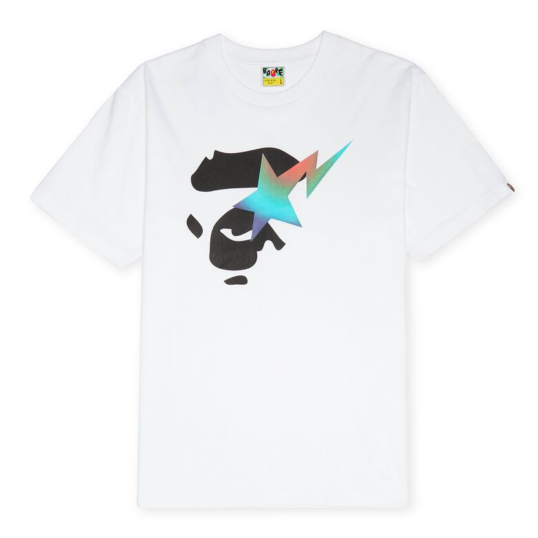 A Bathing Ape Gradation Ape Face Sta Tee M white