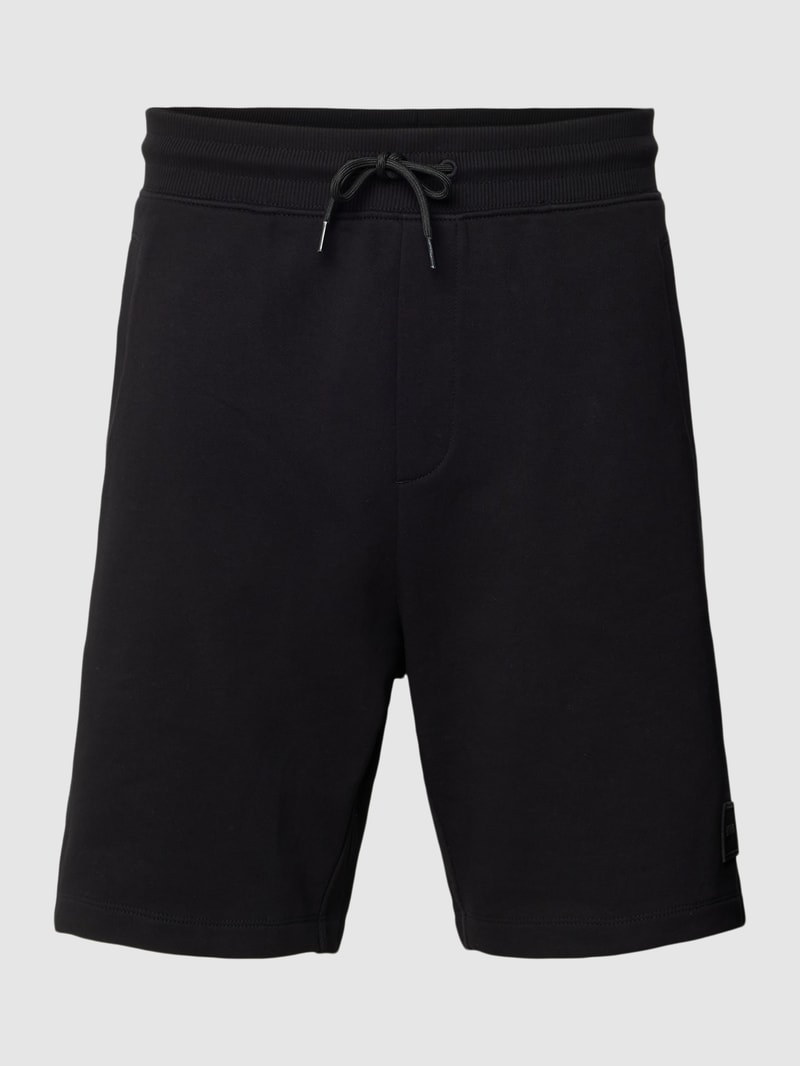 Sweatshorts mit Label-Patch Modell 'Diz' in schwarz