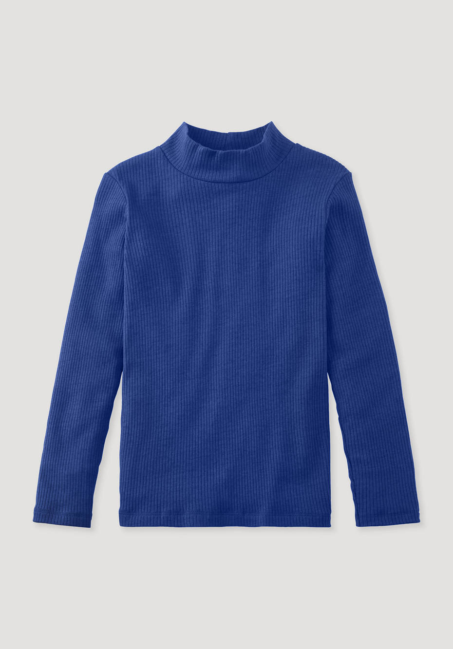 Rollkragenshirt aus Bio-Baumwolle mit Bio-Schurwolle