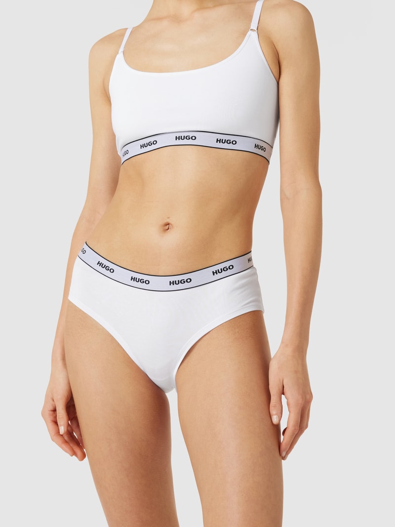 Slip mit Label-Detail Modell 'LASER' in weiß