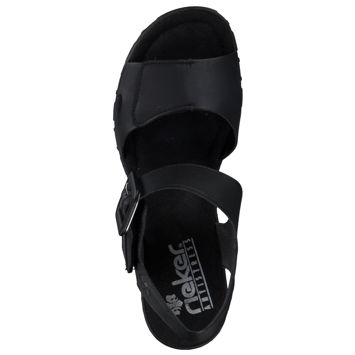 Rieker 68050, Plateau-Sandaletten, Damen, schwarz/black