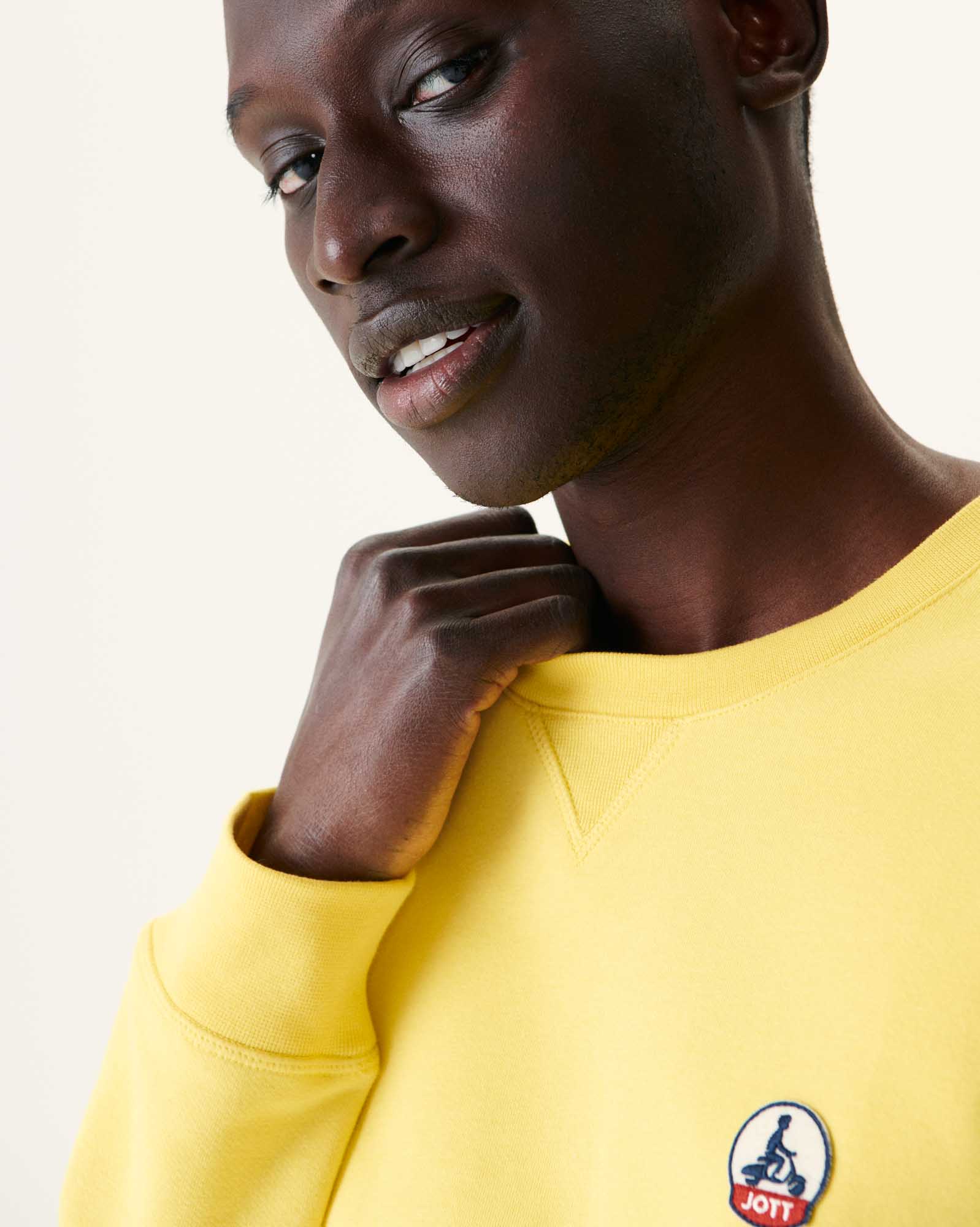 Sweat homme en coton biologique Jaune clair Braga