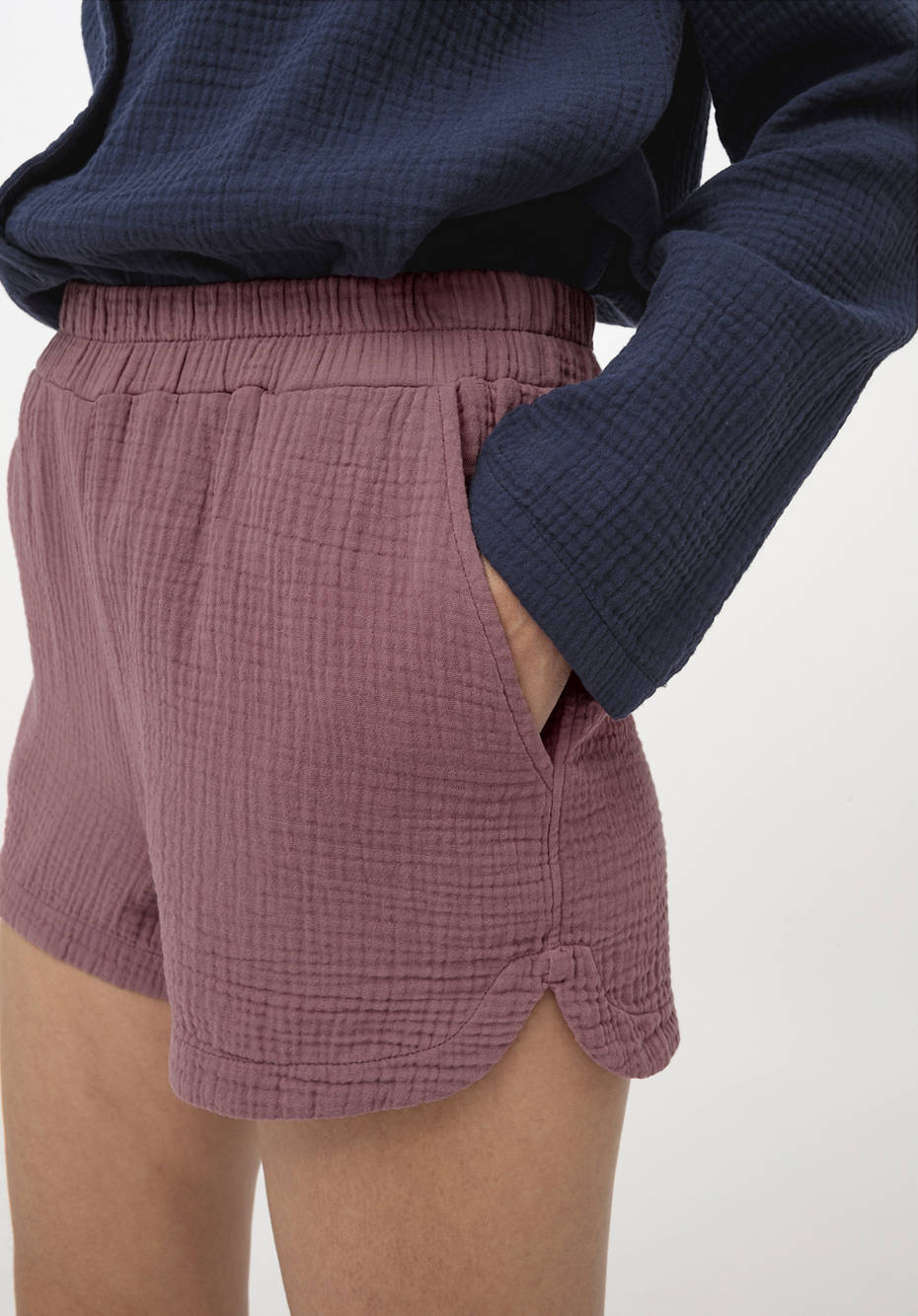 Musselin-Shorts aus reiner Bio-Baumwolle