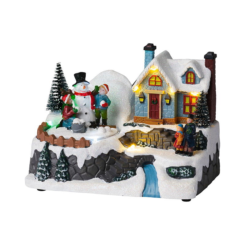 Home Julelandsby hytte m/snøman,hytte m/juletre