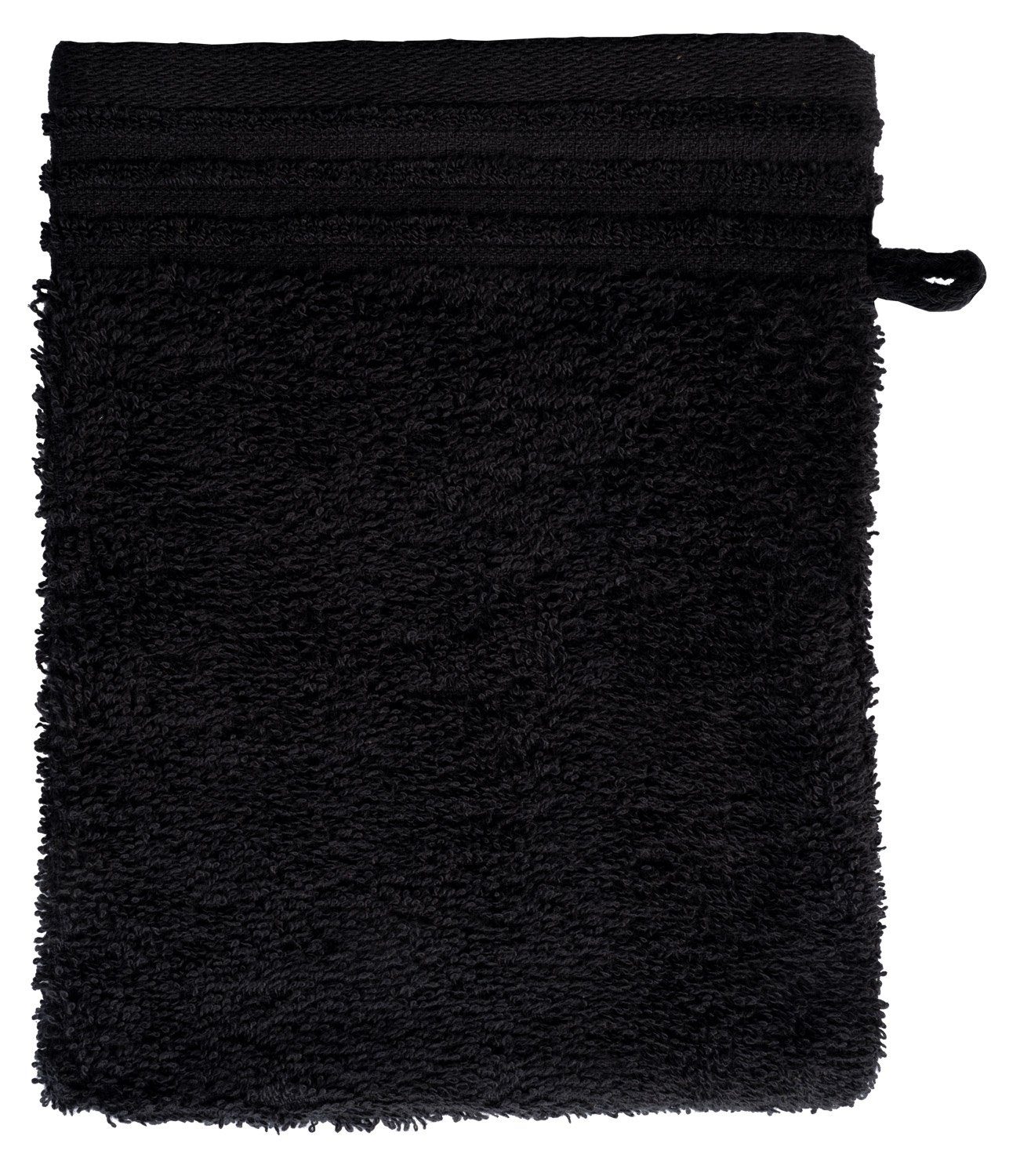 Waschhandschuh Waschhandschuh HAMBURG, Schwarz, B 16 cm, L 21 cm