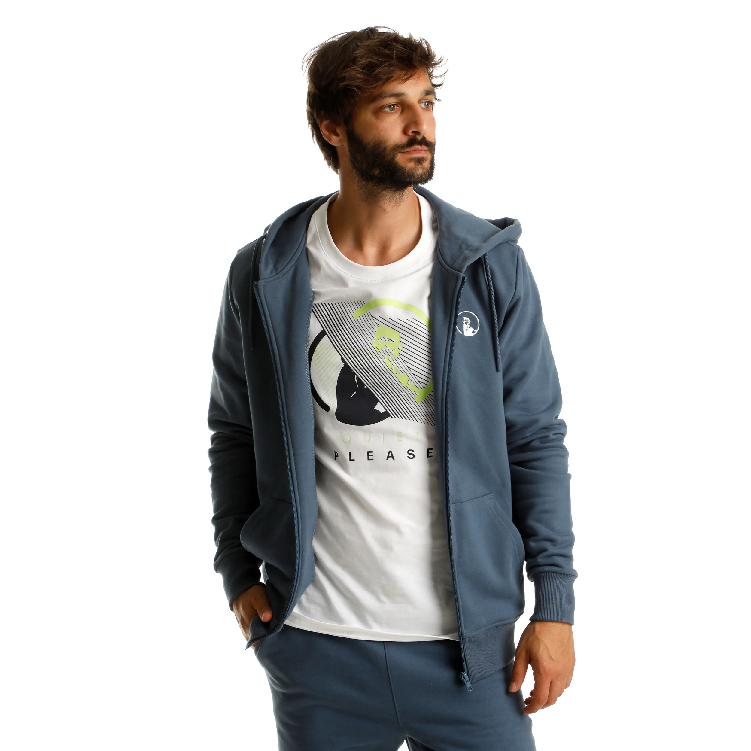 Linear Sweatjacke Herren - Blau