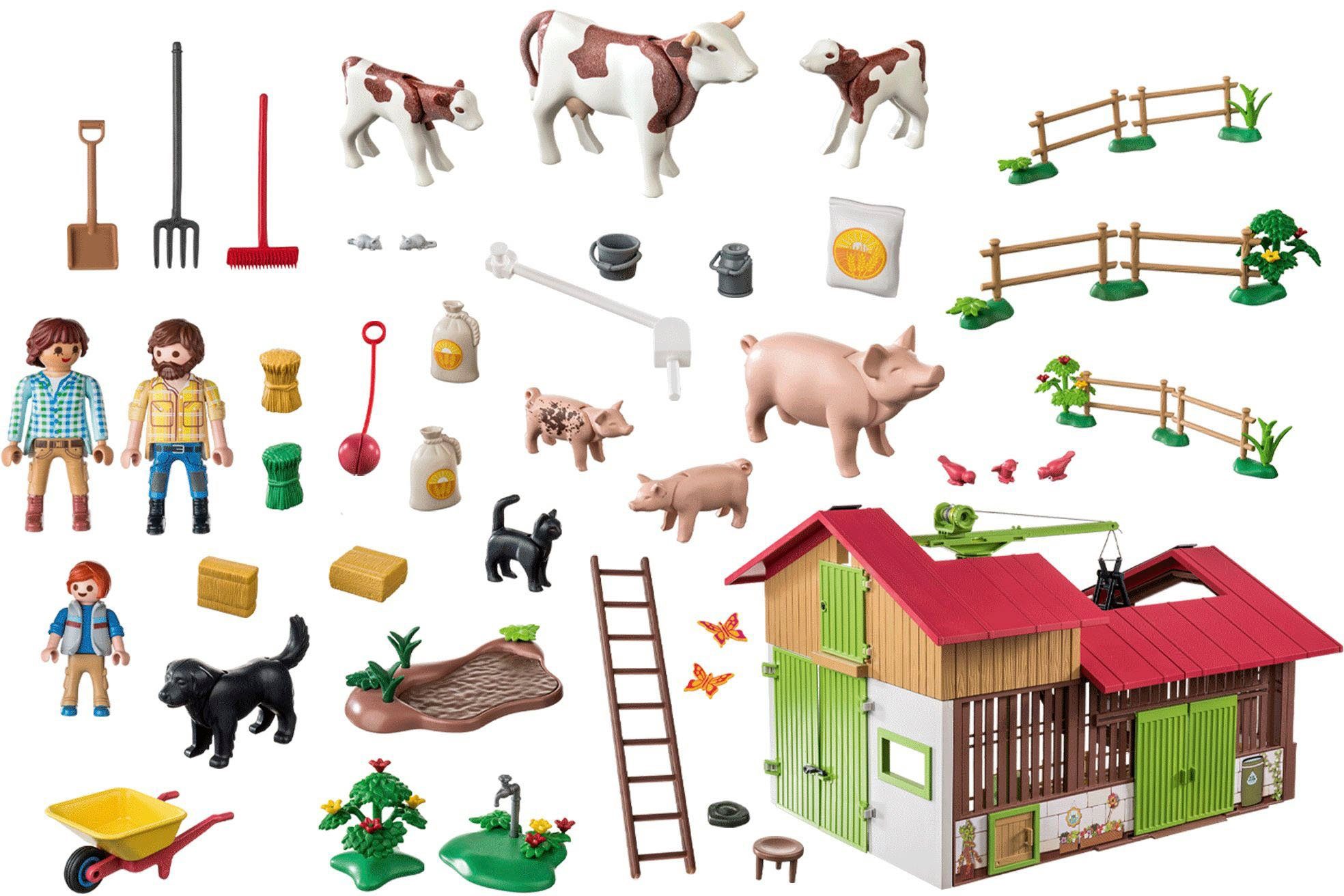 Playmobil® Konstruktions-Spielset Großer Bauernhof (71304), Country, (182 St), teilweise aus recyceltem Material; Made in Germany
