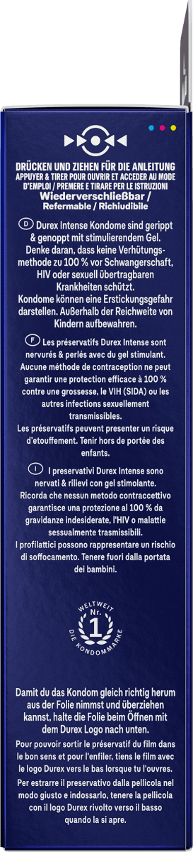 Kondome Intense Orgasmic, Breite 56mm, 10 St