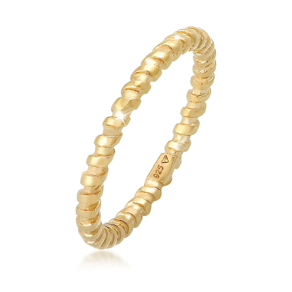 Elli Elli Bague Bague à empiler pour dames Blogueur de tendances de base torsadée en a Bague