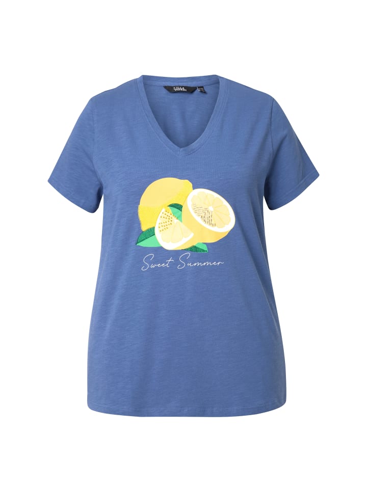 Ulla Popken Shirt in atlantikblau günstig kaufen
