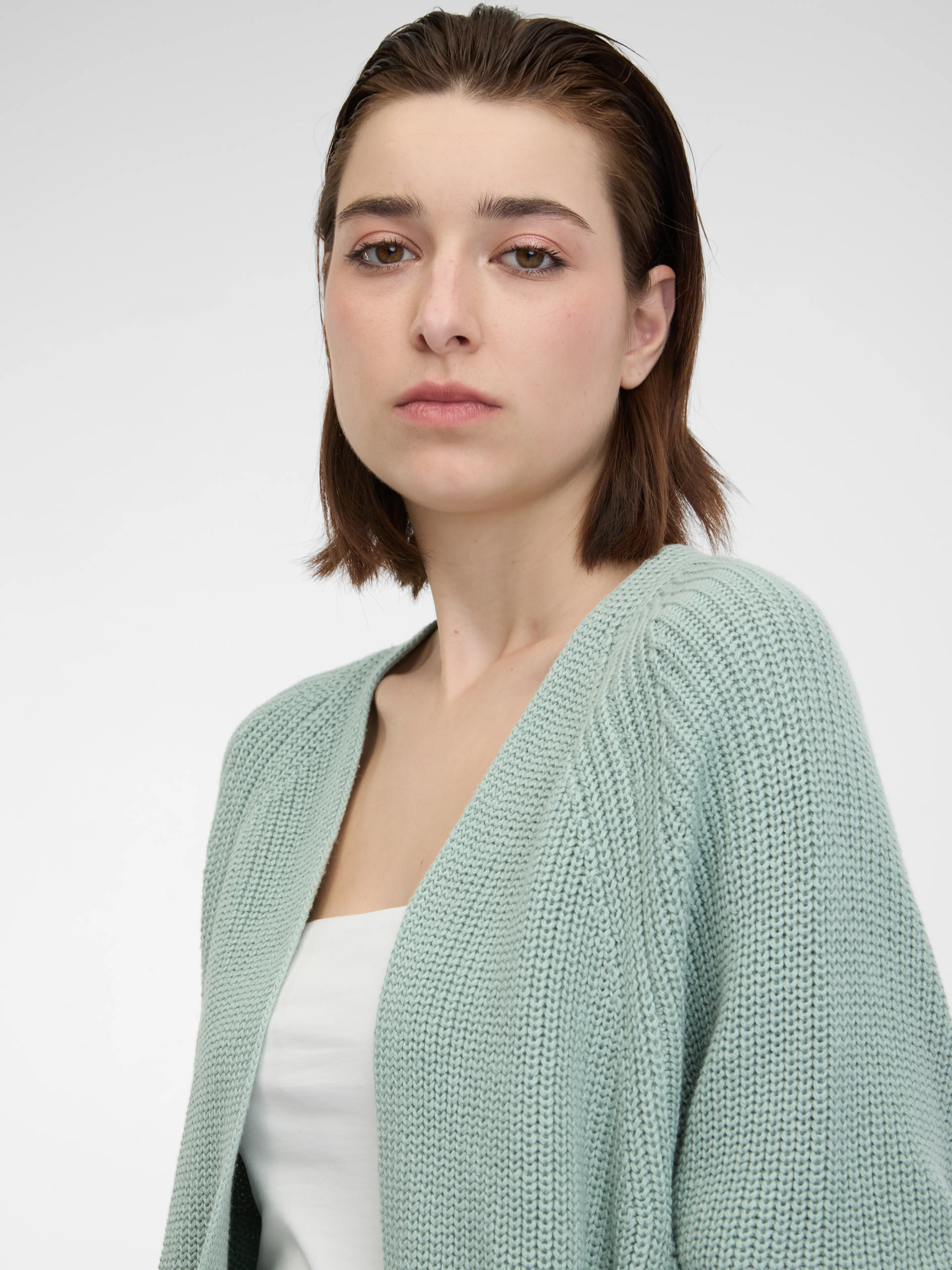 Hellgrüne Damen Strickjacke ORSAY