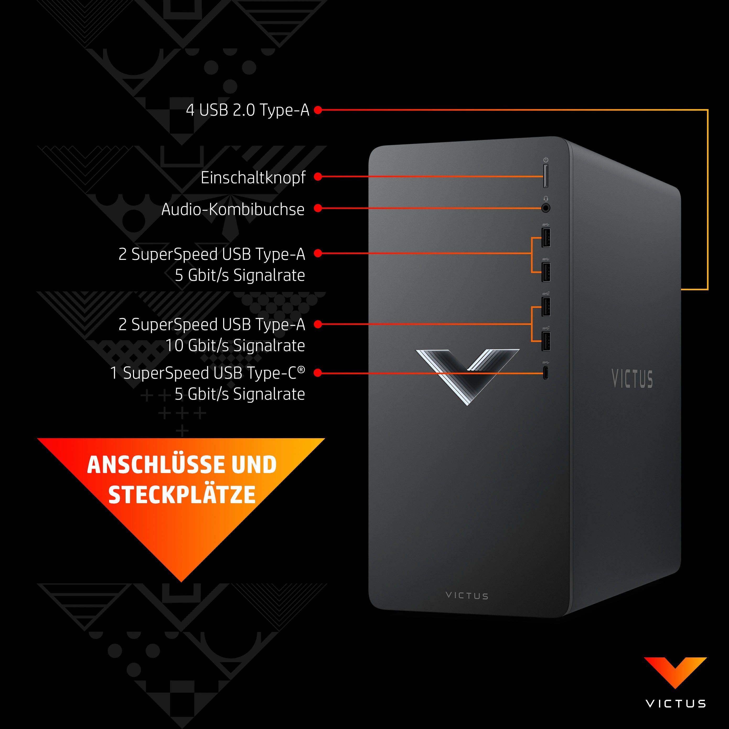 HP Victus TG02-1212ng Gaming-PC (Intel Core i7 13700F, GeForce RTX 4060 Ti, 32 GB RAM, 1000 GB HDD, 1000 GB SSD, Luftkühlung)