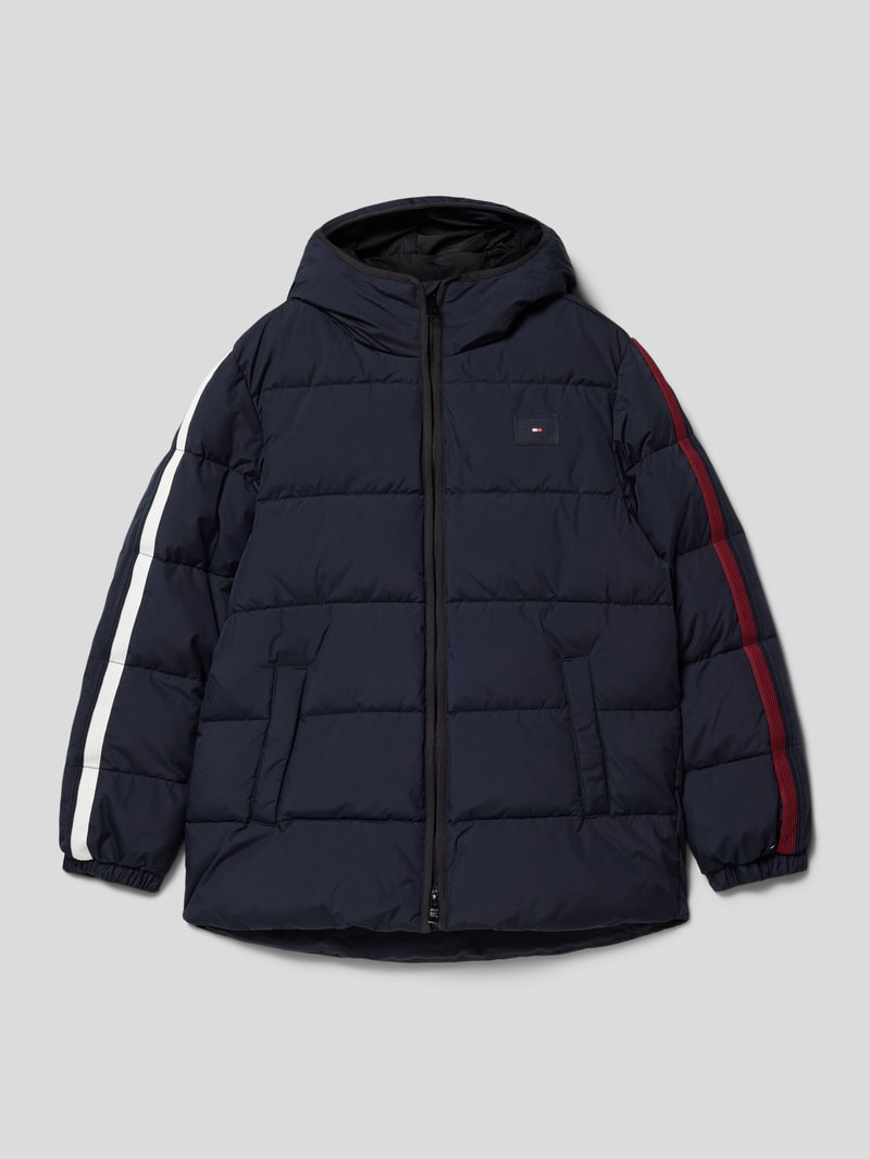 Steppjacke mit Label-Detail in marineblau