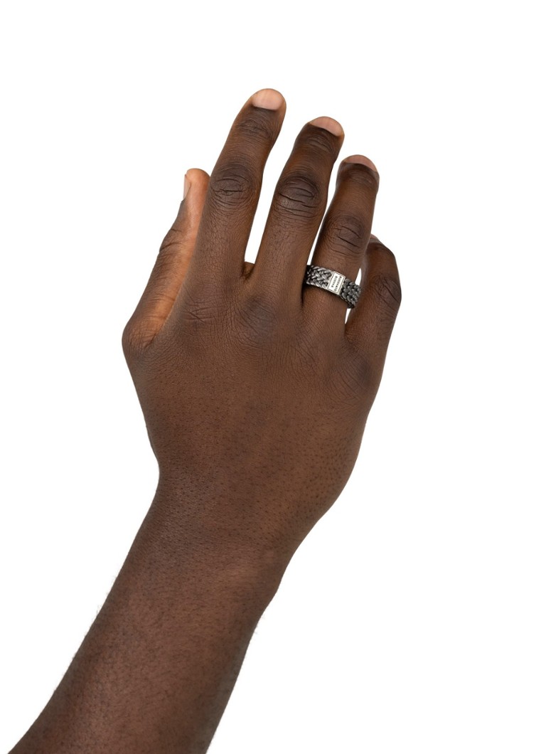 Buddha to Buddha  Julius Ring Black Rhodium ring van zilver