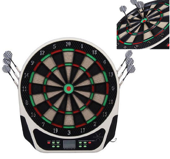 HOMCOM Elektronische Dartscheibe mit LED-Display für 8 Spieler mehrfarbig 44L x 50B x 3,2H cm