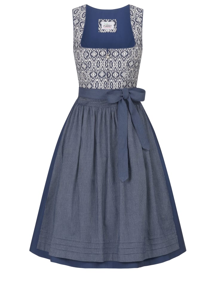 Nübler Midi Dirndl Gudrun in Blau günstig kaufen