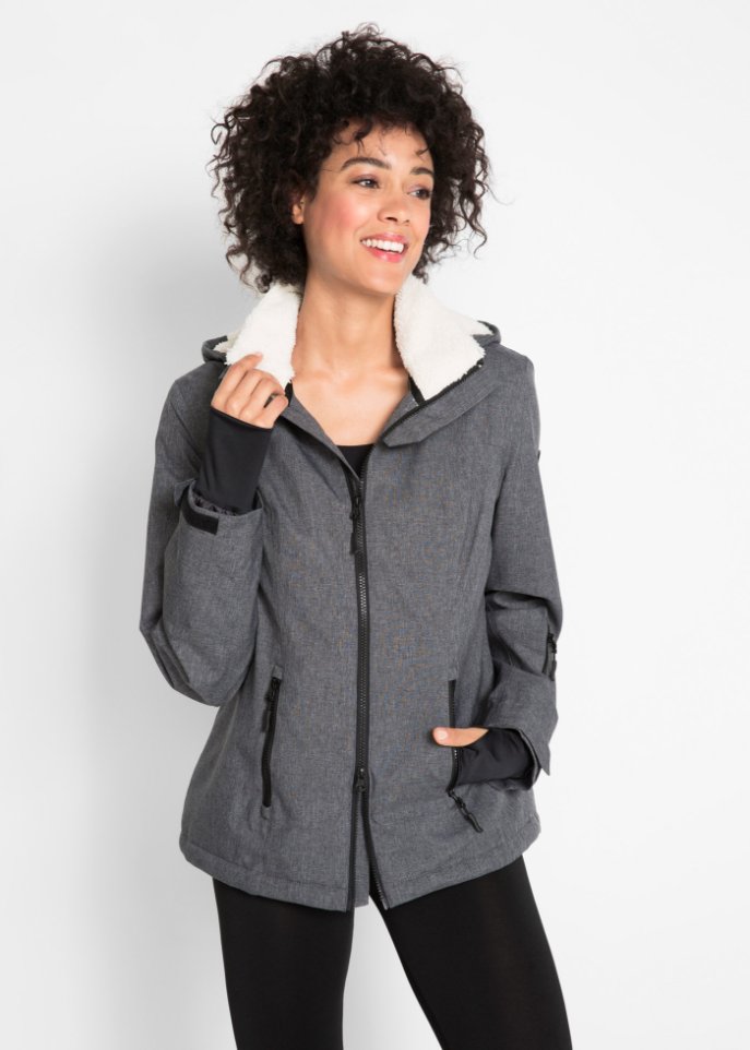 Outdoor-Funktions-Jacke mit Teddyfleece