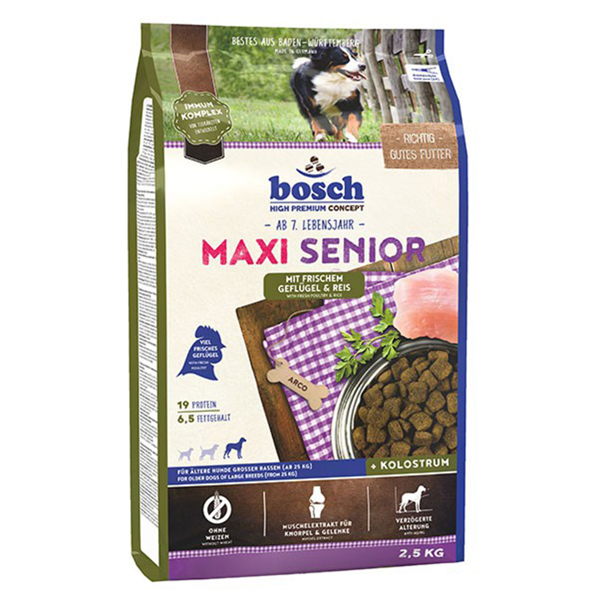 Bosch Hundefutter Maxi Senior Geflügel & Reis kaufen bei ZooRoyal