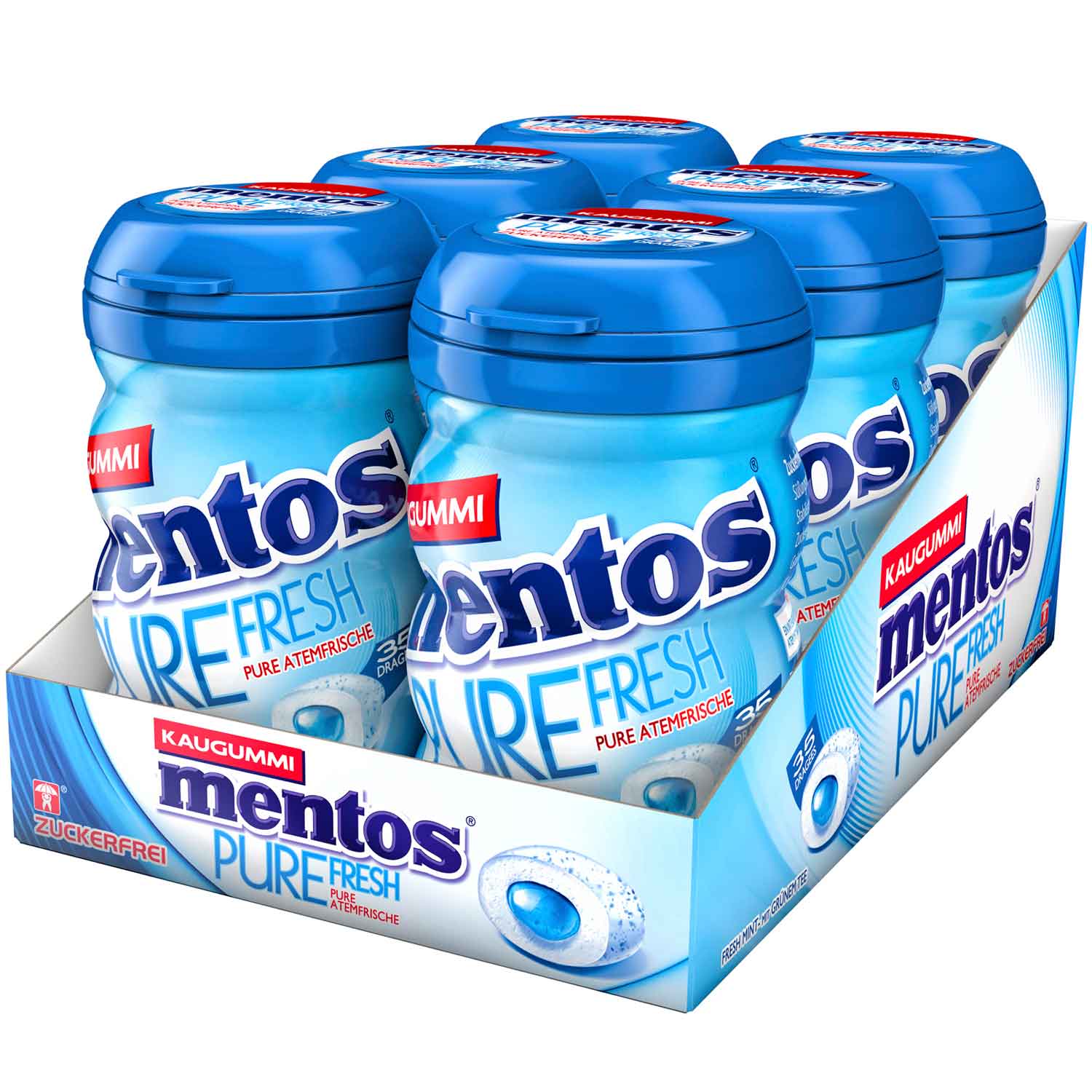 mentos Pure Fresh Kaugummi Mint zuckerfrei 35er
