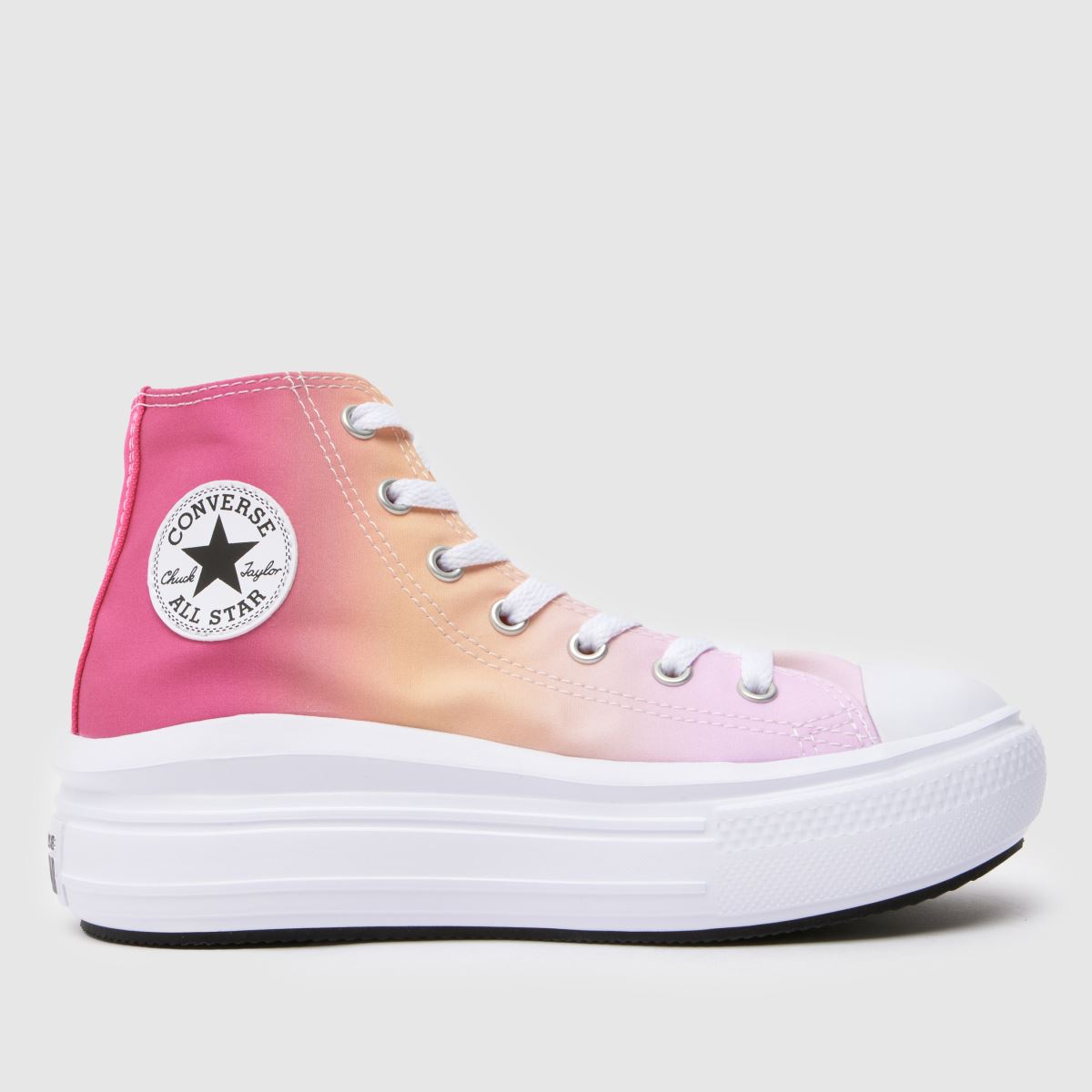 Converse multifärgade All Star Move Hi Ombre-sneakers för flickor