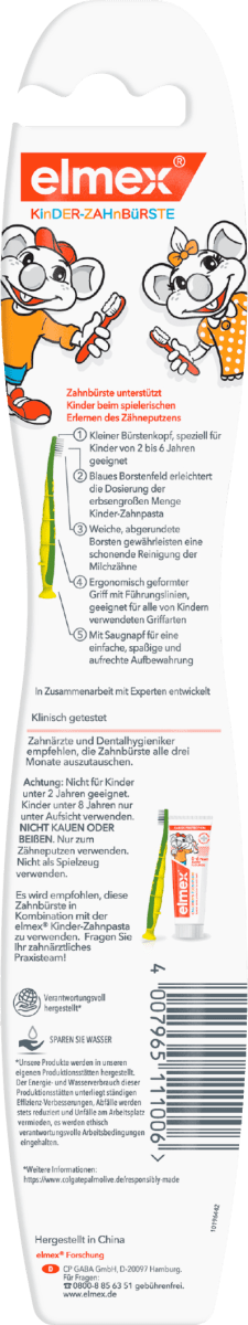 Zahnbürste Kinder, 2 bis 6 Jahre weich, 1 St