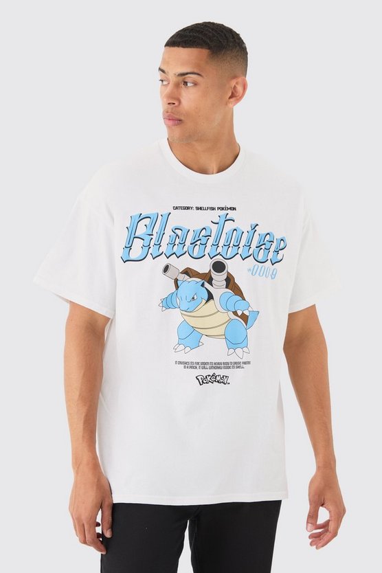 Oversize T-Shirt mit lizenziertem Pokemon Blastoise Print