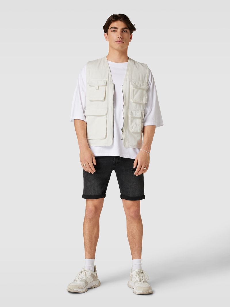 Outdoor-Weste mit Cargotaschen in offwhite