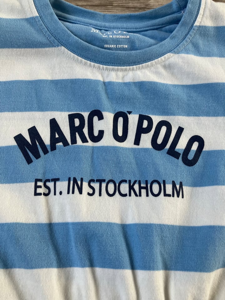 Marc O'Polo Junior Kleid in Blau/ Weiß günstig kaufen 116/122