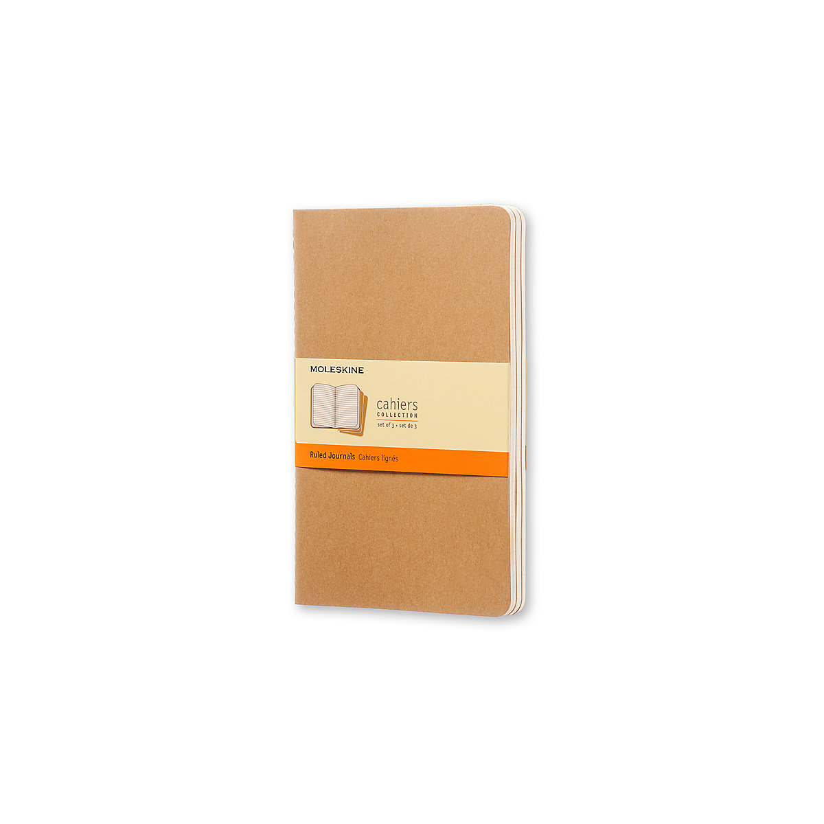 Notizbücher Cahier- L/A5- 3er Set- Liniert Notizbücher