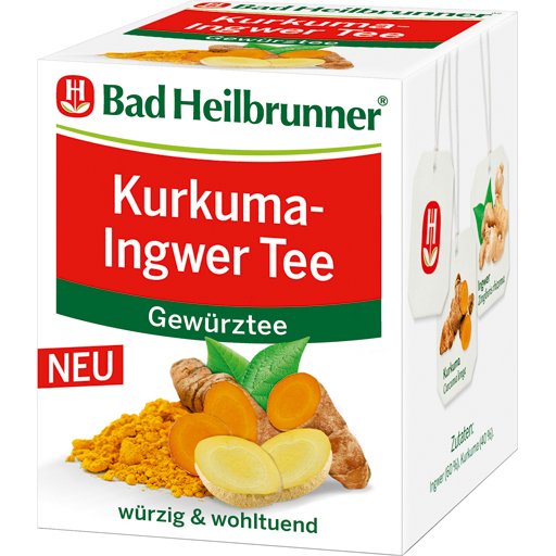 BAD HEILBRUNNER Kurkuma-Ingwer Tee Filterbeutel  8 St  Filterbeutel