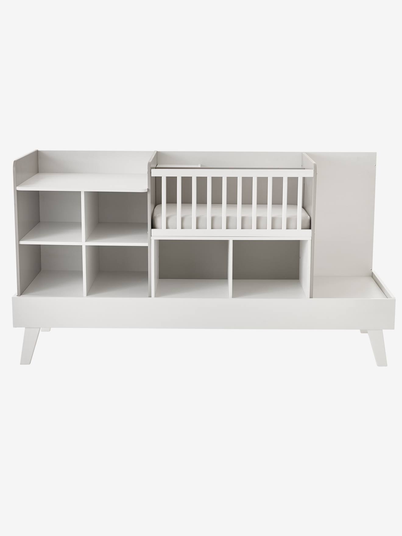 Vertbaudet Kinderzimmer 4-in-1-Kombibett COMBINID, mitwachsend - weiß/natur