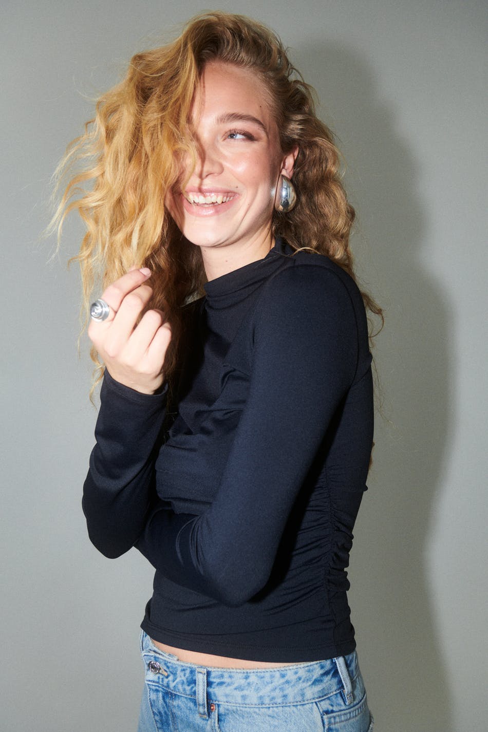 Micro long sleeve top