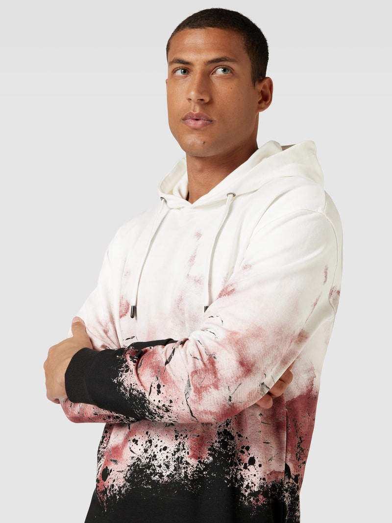 Hoodie mit Motiv-Print Modell 'Sorin' in rot