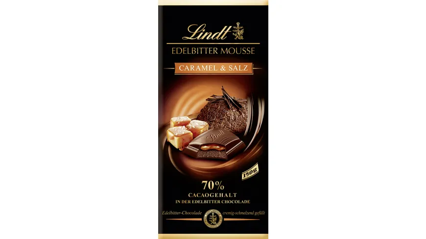 Lindt Edelbitter Mousse Caramel & Salz 150 g
