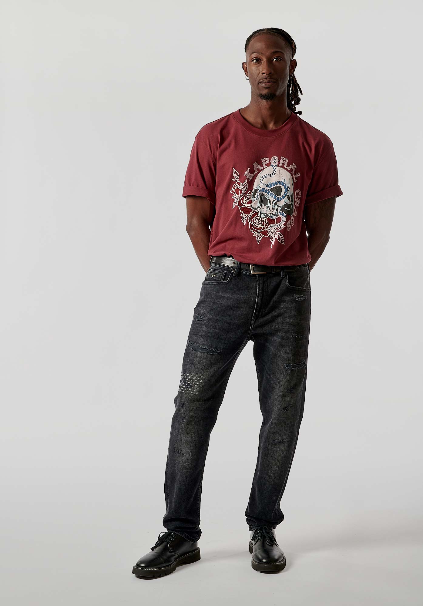 DARKO  Jean slim noir homme