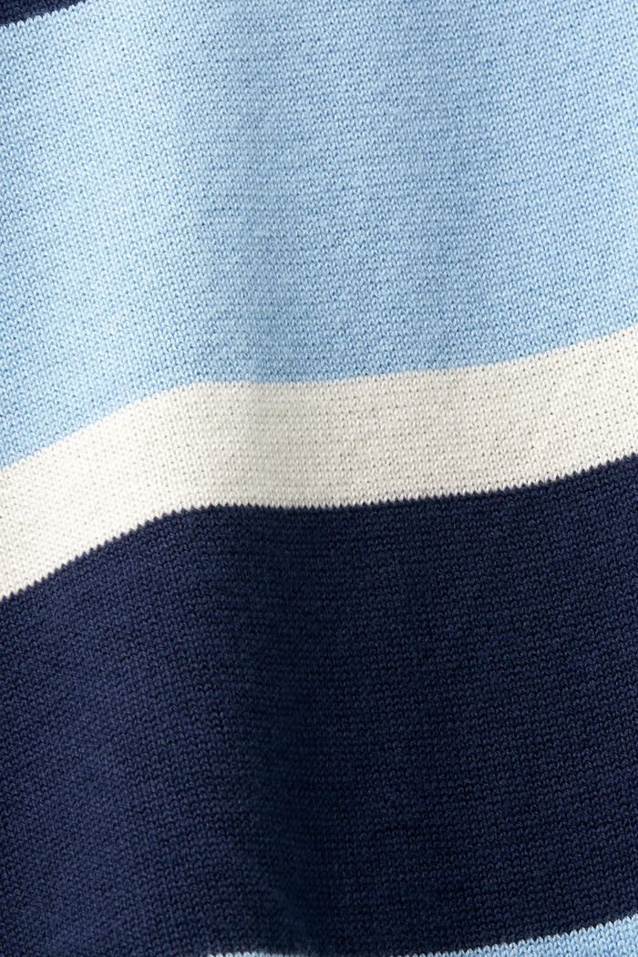 Gestreiftes Baumwoll-T-Shirt mit Logo und Polokragen