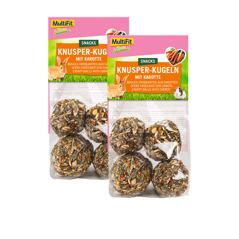 MultiFit Snacks MultiFit Knusper-Kugeln mit Karotte 2x4 Stück