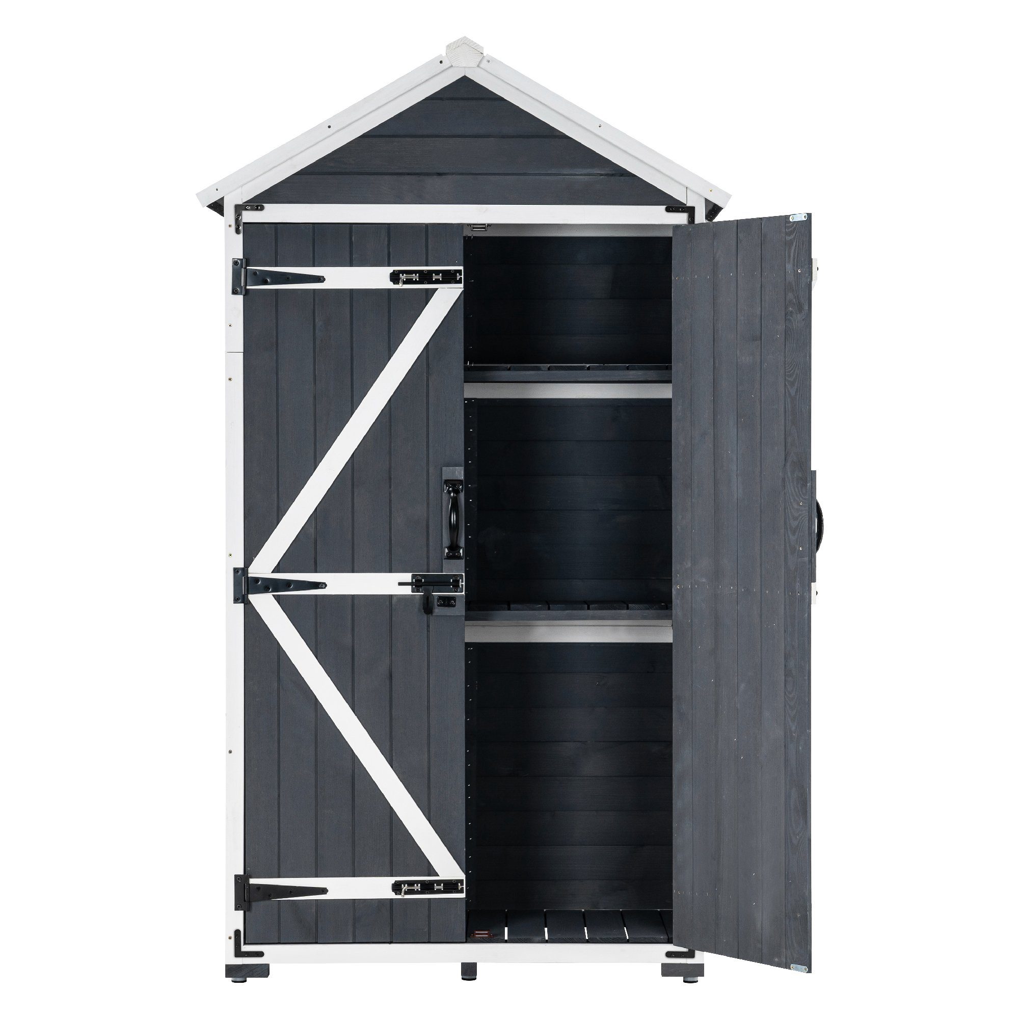 MCombo Gartenbox MCombo Gartenschrank Werkzeugschrank 1000, Outdoor-Schrank Gartenbox, Satteldach, Holz48 X 90 X 178 cm