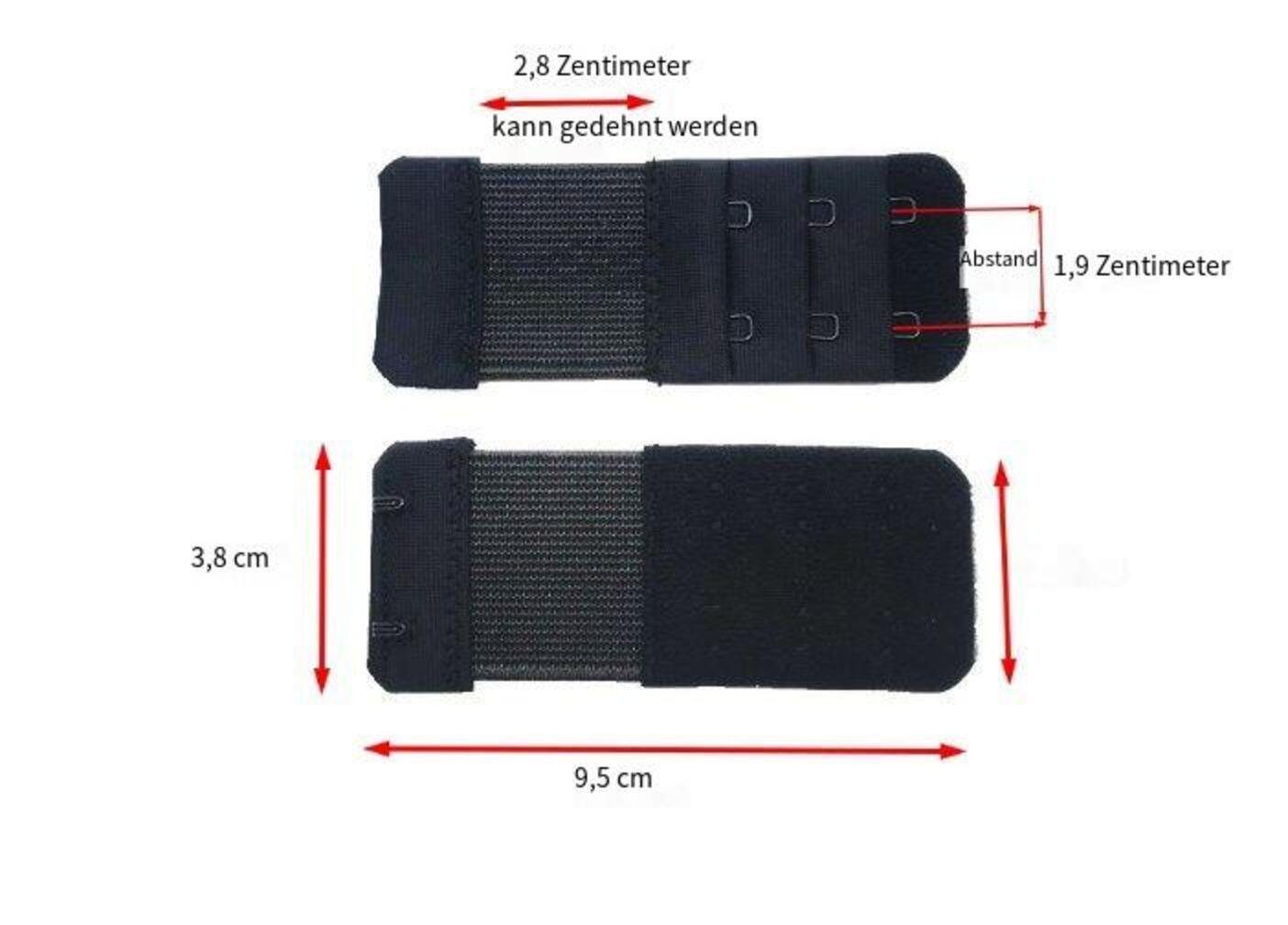 Devenirriche BH-Verlängerung Damen Packung mit 3 Weich Komfortabel Erweiterung 2 Haken Verlängerer