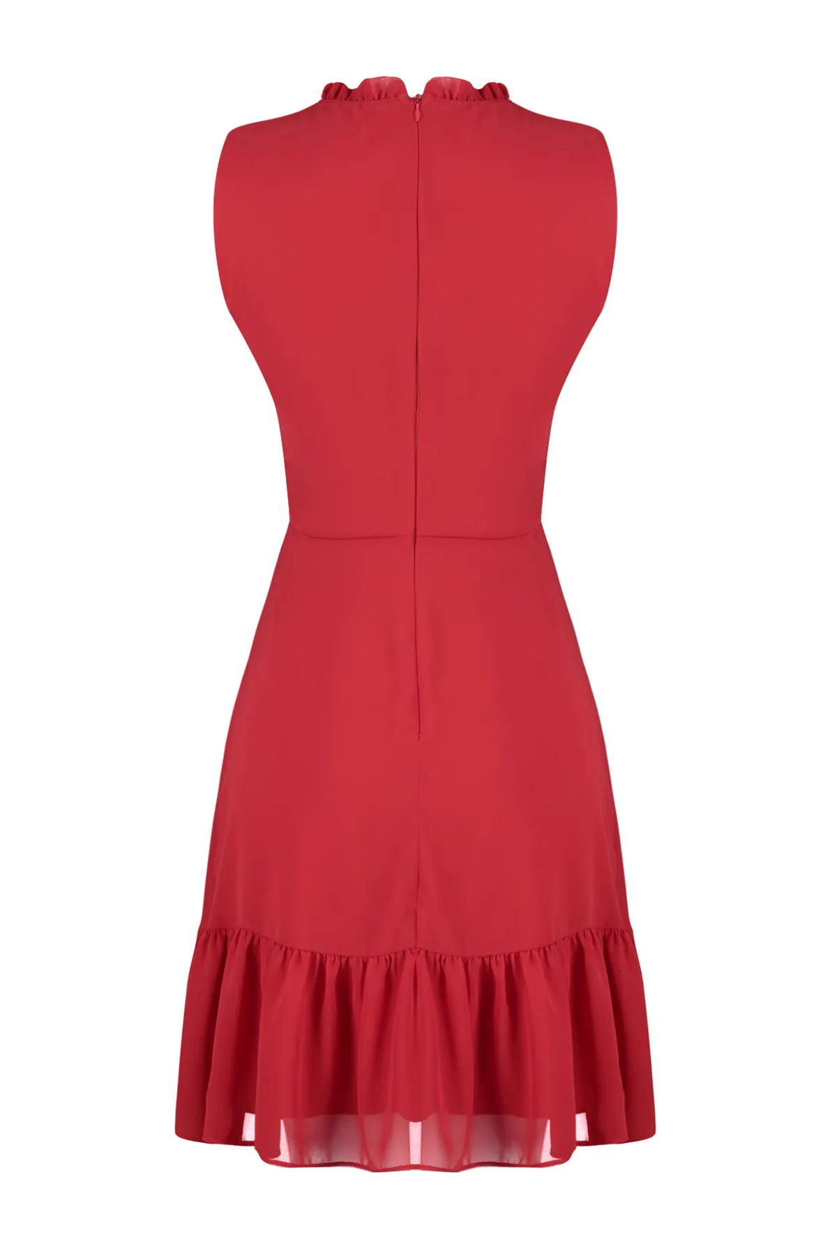 Trendyol Collection  Rotes gewebtes Minikleid TWOSS20EL0237