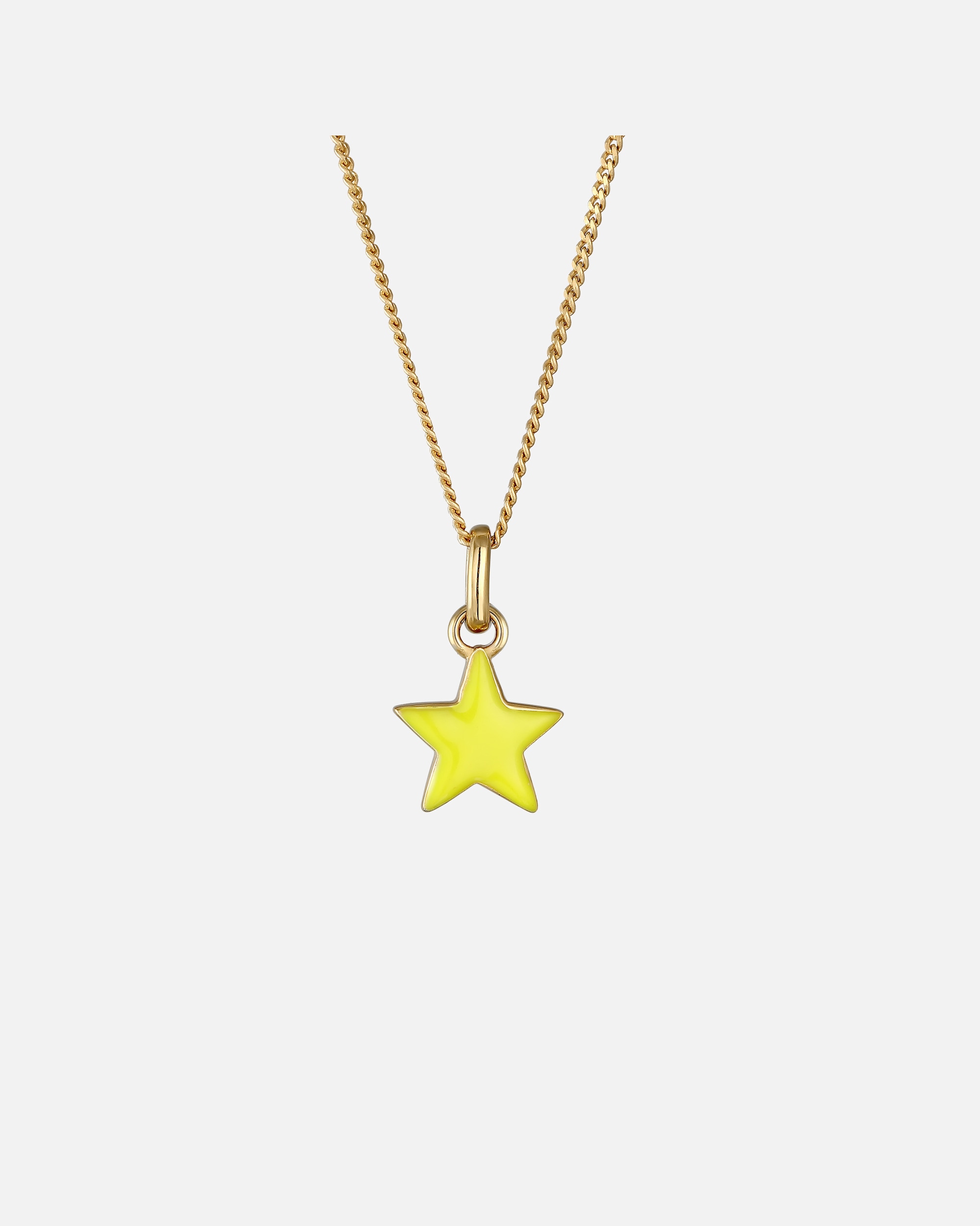Ciondolo a stella per bambini Elli con smalto giallo, argento sterling 925 placcato oro