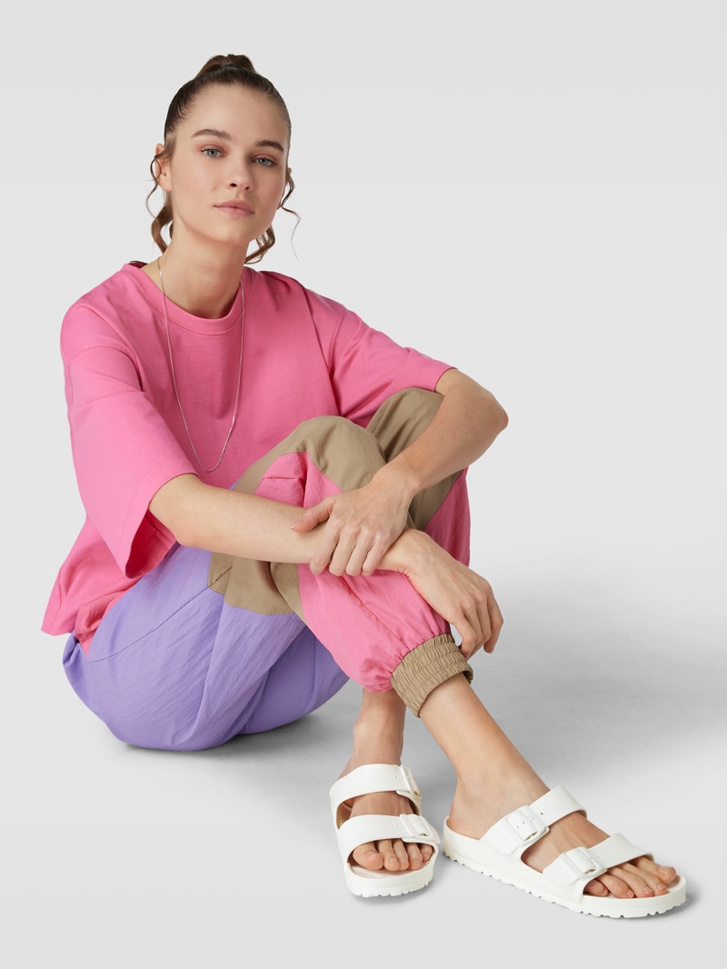 Sandalen mit Dornschließen Modell 'ARIZONA EVA' in weiß