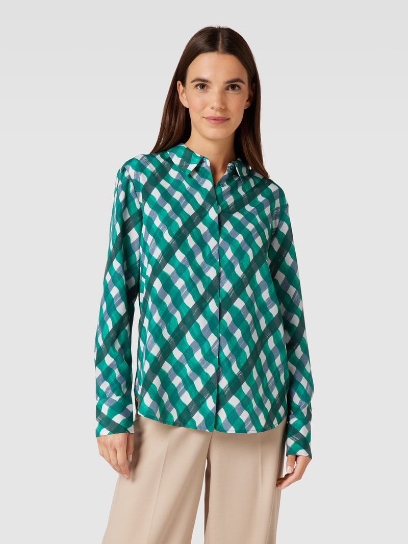 Bluse mit Allover-Muster Modell 'Falkine' in grün