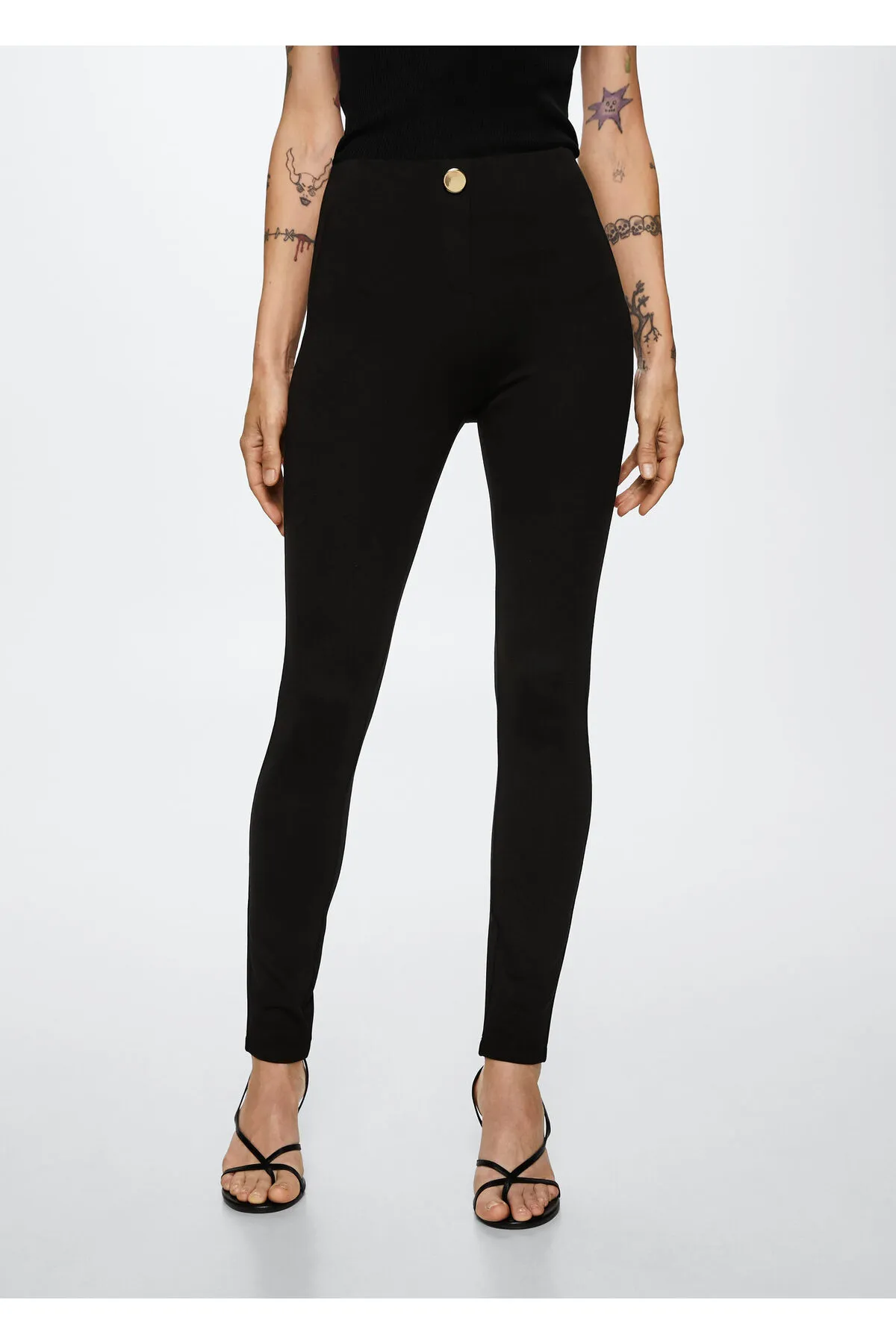 MANGO  Schwarze Damenstrumpfhose 37055824