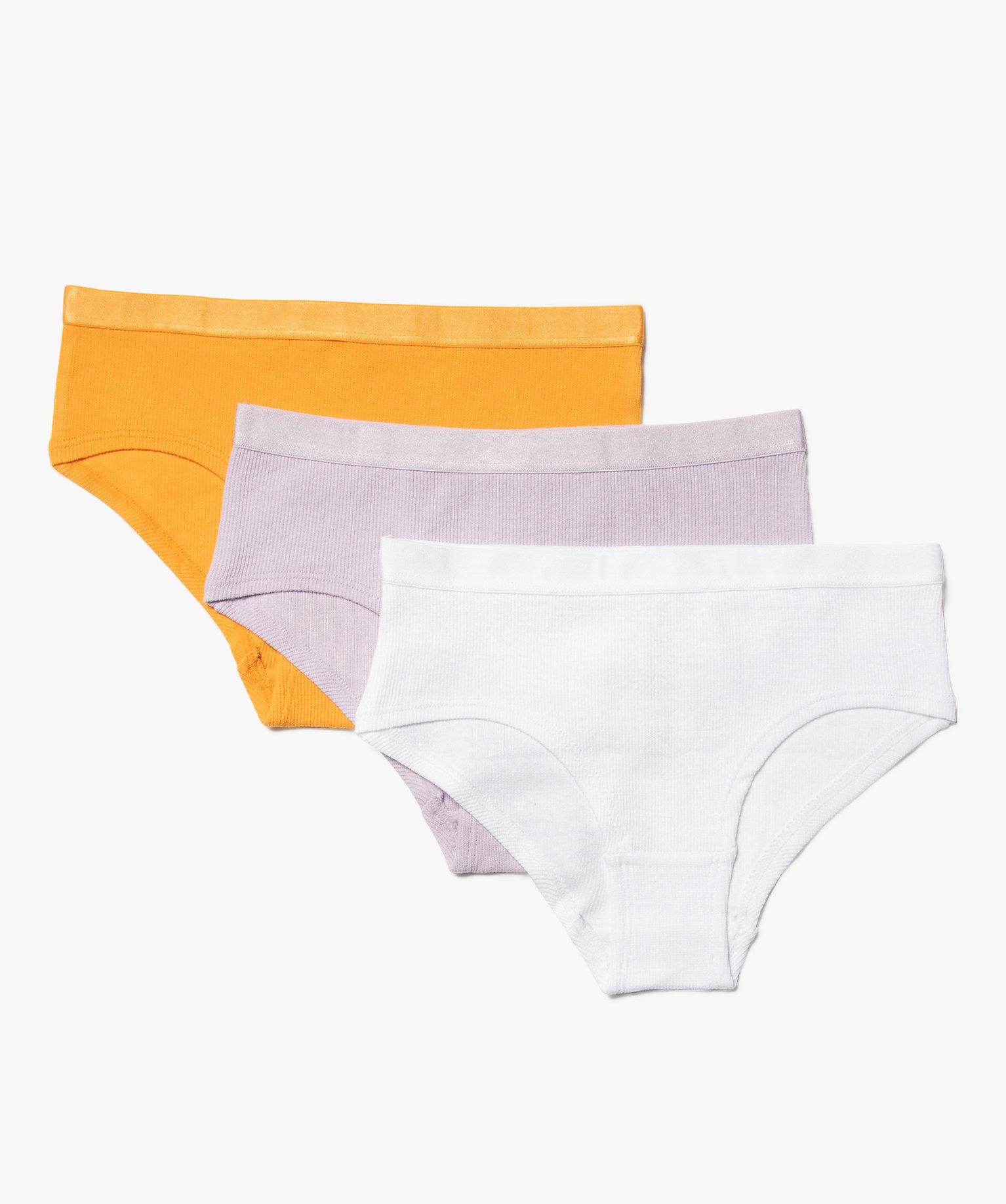 Shorties unis avec ceinture satinée (lot de 3) fille multicolore | GEMO